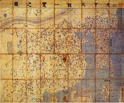 Map of Korea from early 1700