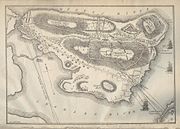 A historic map of Bunker Hill featuring military notes.