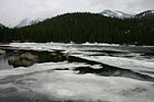 Spring melt at Bear Lake in Rocky Mountains National Park.