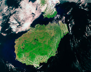 Satellite image of Hainan