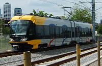 A Hiawatha Line vehicle in Minneapolis.