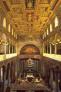 Interior of the church of Sant'Agnese fuori le mura