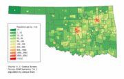 Oklahoma Population Density Map