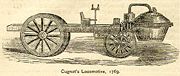 Cugnot's Steam Wagon; from nineteenth century engraving.