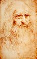 Leonardo di ser Piero da Vinci – Portrait in red chalk, c. 1512–1515; widely believed to be a genuine self-portrait