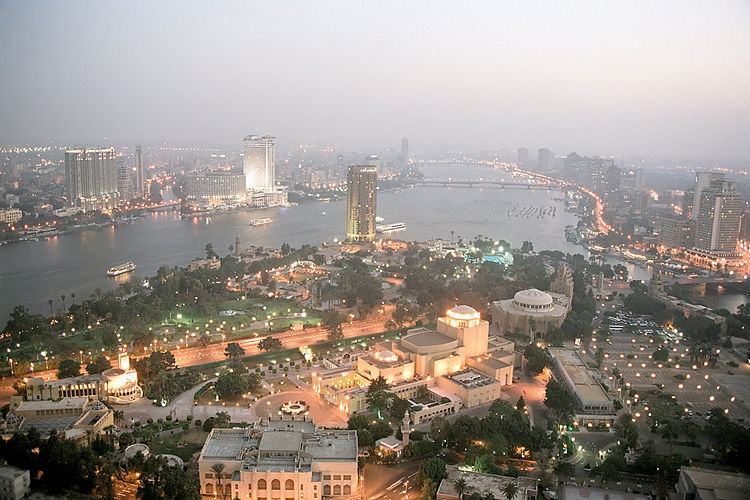 Evening view from the Cairo Tower.