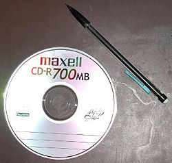 A typical 700-megabyte CD-R