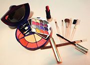 Assorted cosmetics and tools