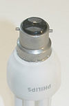The double-contact Bayonet Cap (N.B. the bulb shown is actually a CFL.)
