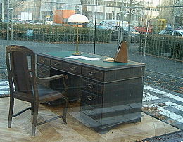 Adorno Monument in Frankfurt (desk, chair, lamp, carpet and other utilities like the metronome of his working room).