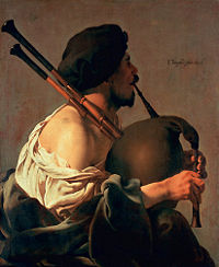 The bagpiper, by Hendrick ter Brugghen (17th Century, Netherlands)