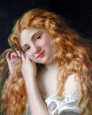Young Girl Fixing her Hair, by Sophie Gengembre Anderson