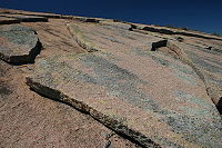 Pressure release of granite.