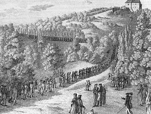 "The students way" up to the Wartburg 1817