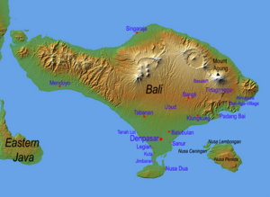 Topography of the island