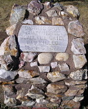 Monument marks the spot where Crazy Horse met his death.