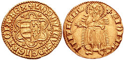 Golden Forint, which depict King Saint Ladislaus, who was Louis' idol.