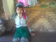 A young Padaung girl in Myanmar, 2004