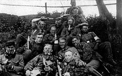 German Waffen-SS soldiers celebrating a success near Stalingrad, 1942