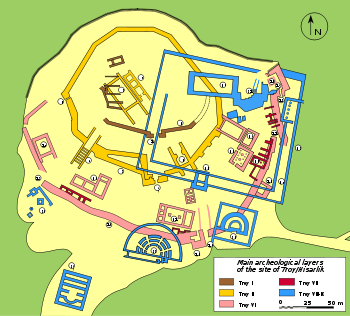 Archeological plan of Hisarlik
