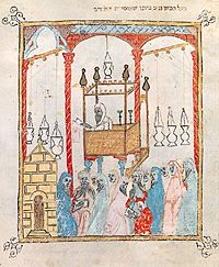 Scene from a fourteenth century Spanish synagogue