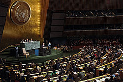 UN General Assembly in New York.