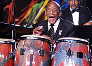 Percussionist Candido Camero plays the congas