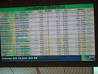 An example of a plasma display that has suffered severe burn-in from stationary text.