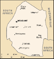 Map of Swaziland