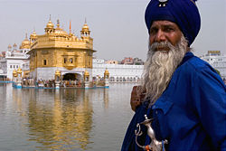 A Sikh man at the Harimandir Sahib
