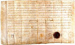 Louis the German's act founding the Fraumünster abbey.