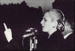 Evita Peron, inspiration of Andrew Lloyd Webber's hit musical Evita