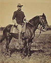 With the end of the war, Colonel Roosevelt musters out of the US Army at Montauk, Long Island, in 1898