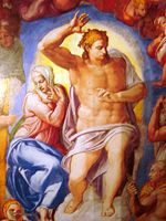 Detail of Christ and Mary from the Last Judgment