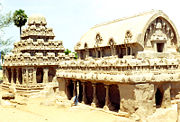 Pancha Rathas monolith rock-cut temple, late seventh century