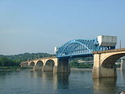 The John Ross Bridge, spanning the Tennessee River in Chattanooga.