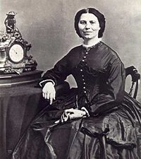 Clara Barton circa 1866.
