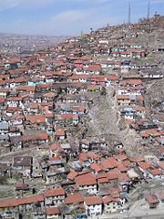 Gecekondu neighborhood in Istanbul