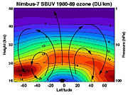 Brewer-Dobson circulation in the ozone layer.