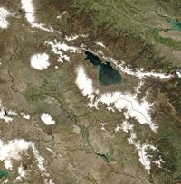 A satellite image of the Republic of Armenia (photo NASA)