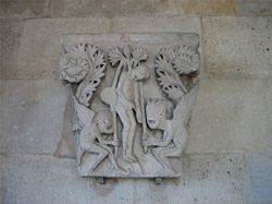 Cathédrale Saint-Lazare, Autun. Judas hangs himself