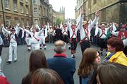 Morris dancing on May Day in Oxford, England 2004.