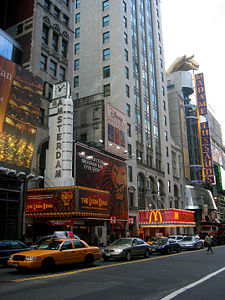 The Lion King attracts many tourists in New York.
