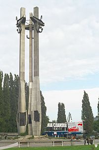 Monument of the fallen Shipyard Workers of 1970 was created in the aftermath of the Gdańsk Agreement, and unveiled on December 16, 1980.