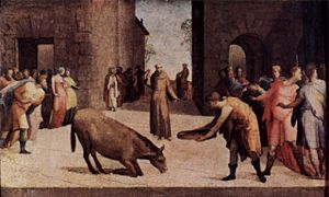 Saint Anthony and the miracle of the horse