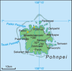 Map of Pohnpei Island