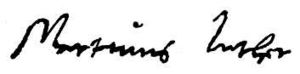 Luther's signature