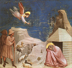 Giotto di Bondone (1267-1337): Legend of Saint Joachim, Joachim's Dream