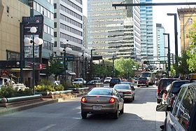 Jasper Avenue, downtown Edmonton.