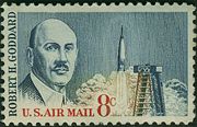 Robert Goddard honored on a U.S. airmail stamp
